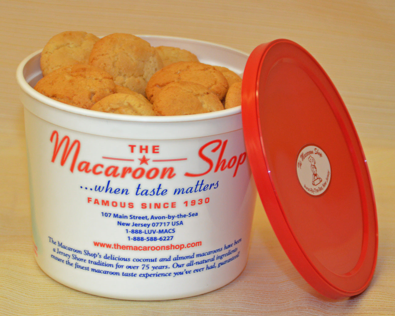 Gourmet Almond Macaroons 1 lb Tubs - They are fresh and ready to enjoy!