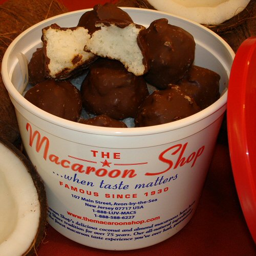 Gourmet Chocolate-Covered Coconut Macaroons 1 lb Tub - Perfect gift!