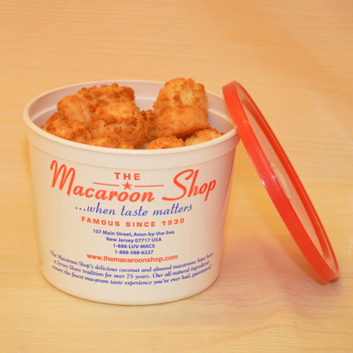 Gourmet Coconut Macaroons 1 lb Tub - Mail-order these delicious macaroons. They are fresh and ready to enjoy!