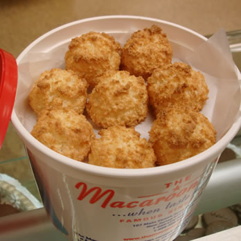 Gourmet Coconut Macaroons 1 lb Tub - Mail-order these delicious macaroons. They are fresh and ready to enjoy!